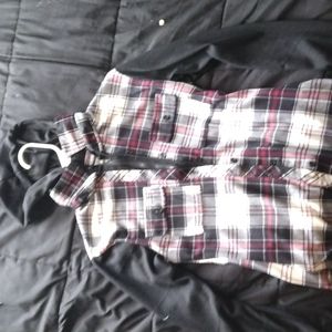 Long sleeve plaid sip up size medium